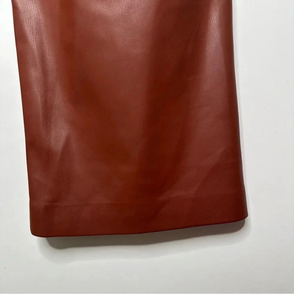 House Of Harlow 1960 NEW! Brown Faux Leather Pants Size 10 - Picture 5 of 8